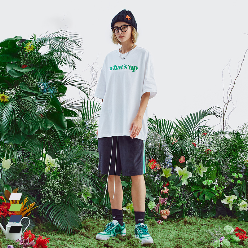 Wholesale ECOGARMENTS Alphabet print street fashion T-shirt short-sleeved men Factories, Service