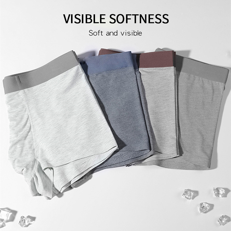 ODM ECOGARMENTS Men's Summer Ice Silk Bamboo Fiber  Seamless Mid-waist Boxer Companies, Service