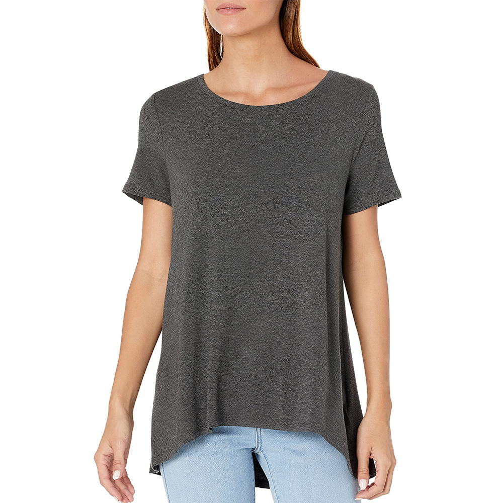 China Women's Relaxed-Fit Short-Sleeve Scoopneck Swing Tee Factories, Product