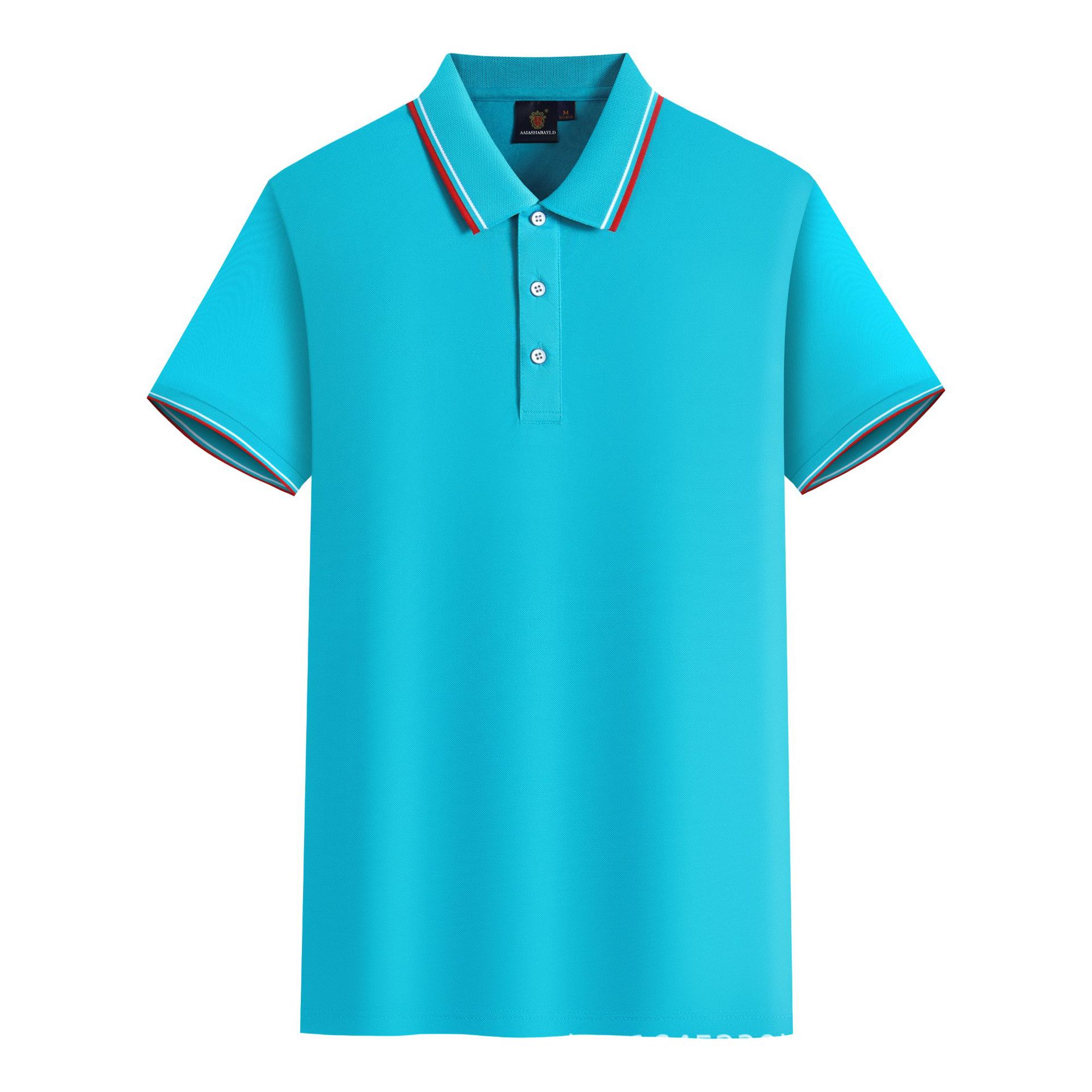 Cheap Work clothes t-shirt custom polo advertising cultural shirt lapel men's short-sleeved group corporate work clothes printed logo embroidery Manufacturer, Factory