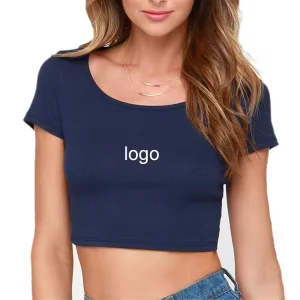 ODM Summer New Products Wholesale Custom Logo Bamboo Leisure T-shirts Cut Short-Sleeve Shirts Women's Wear Suppliers, Exporter