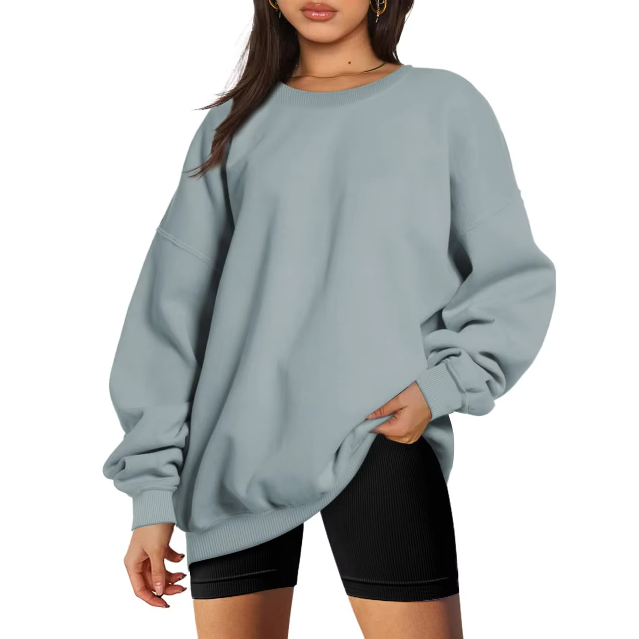 High-Quality Womens Oversized Sweatshirts Hoodies Fleece Crew Neck Pullover Sweaters Casual Comfy Fall Fashion Outfits Clothes Suppliers, Factory