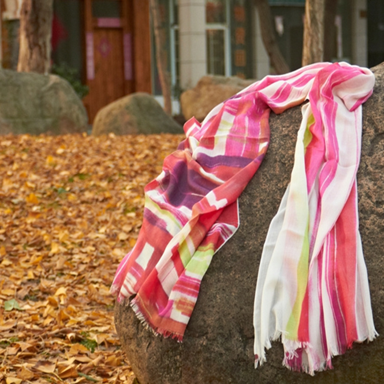 High-Quality ECOGARMENTS Bamboo Fiber Print Sunscreen Multifunctional Scarf Suppliers, Product