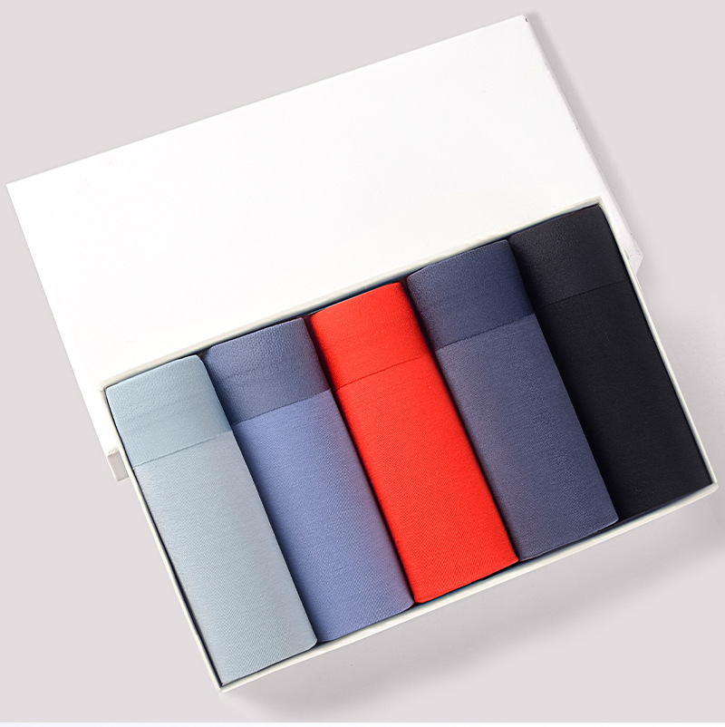 OEM ECOGARMENTS 50 Sticks Seamless Modal Red Mid Waist Breathable Solid Color Large Size Men's Boxer Pants Suppliers, Quotes