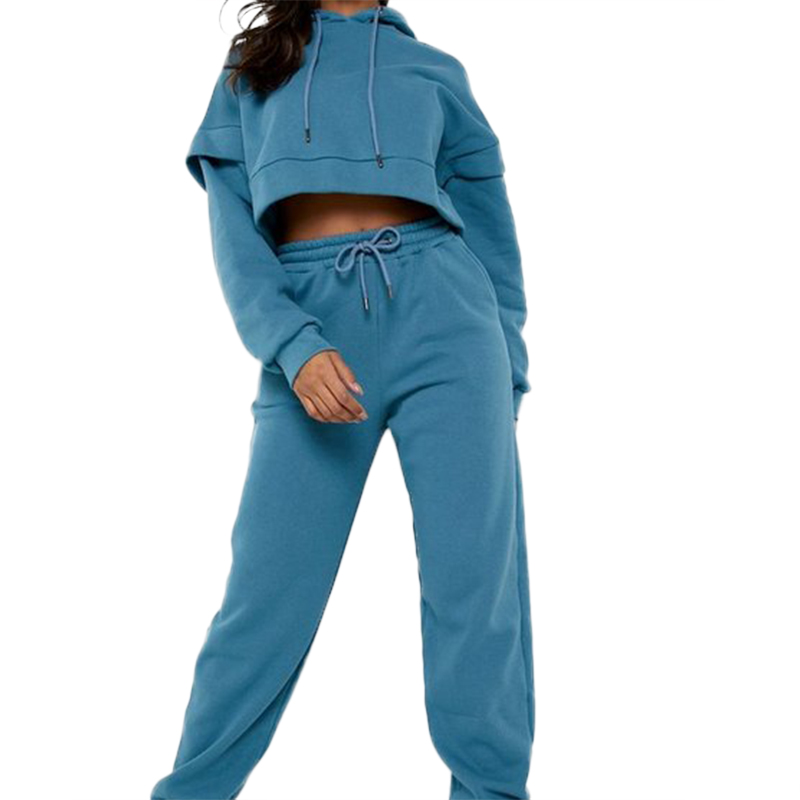 OEM ECOGARMENTS SHOULDER DETAIL HOODED TRACKSUIT Quotes, Exporters