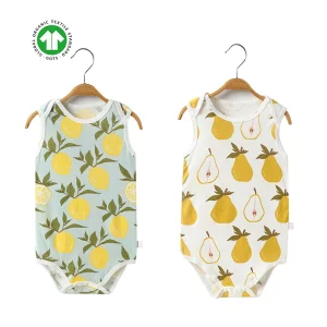 Wholesale ECOGARMENTS Summer Baby Triangle Romper Organic Cotton
