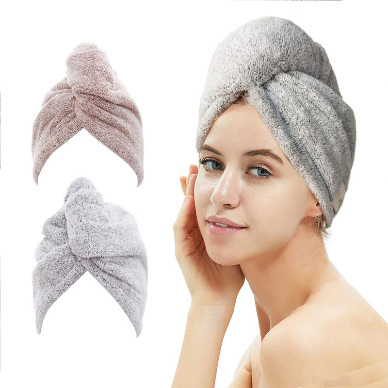 Wholesale 2 Pack Bamboo Hair Towel Wrap with Buttons for Drying Your Hair More Quicker Supplier, Companies