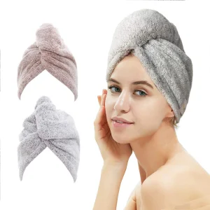 Wholesale 2 Pack Bamboo Hair Towel Wrap