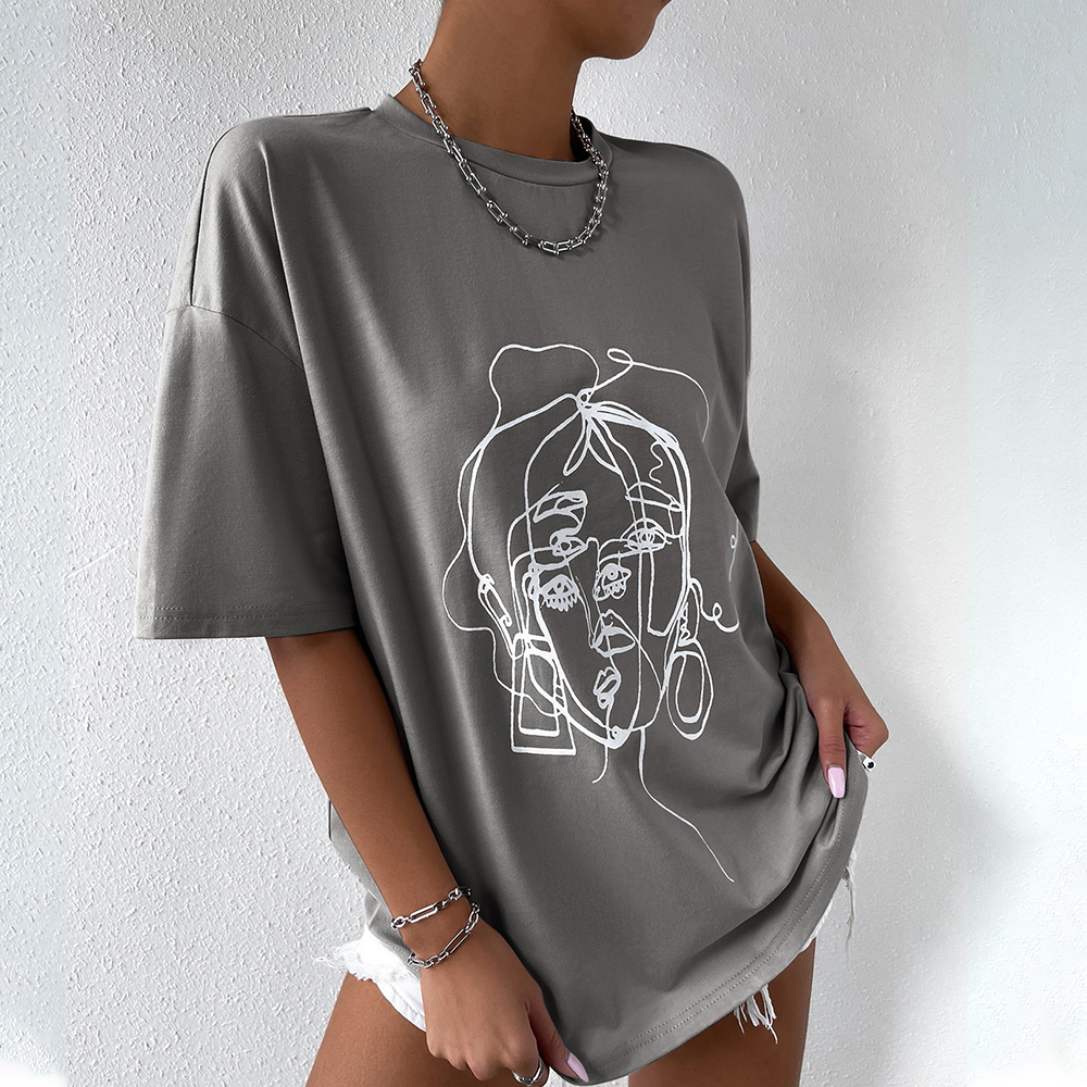 Custom Figure Graphic Drop Shoulder bamboo Tee Manufacturer, Companies