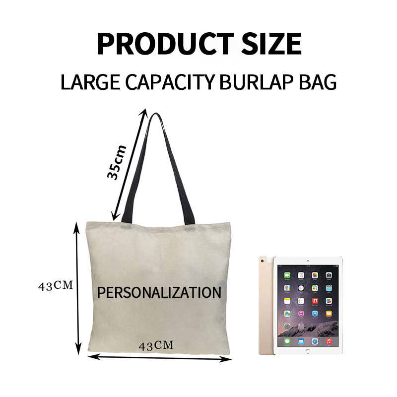 ODM Extra Large Capacity Jute Shopping Bag Digital Printing Christmas Gift Bag Product, Products