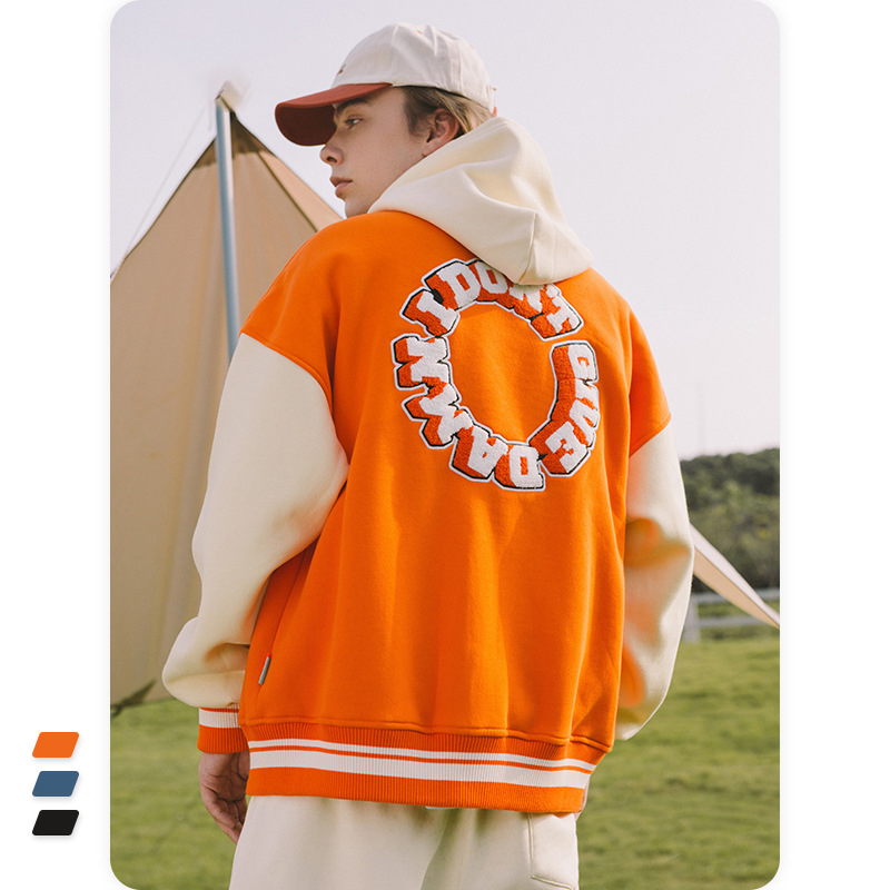 Famous ECOGARMENTS High quality college towel embroidered alphabet baseball uniform jacket men Exporter, Product