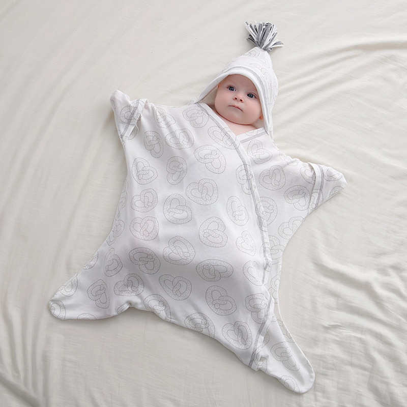 Wholesale ECOGARMENTS Organic Cotton Anti-jump Anti-kick Split Thin Hooded Newborn Sleeping Bag Product, Products