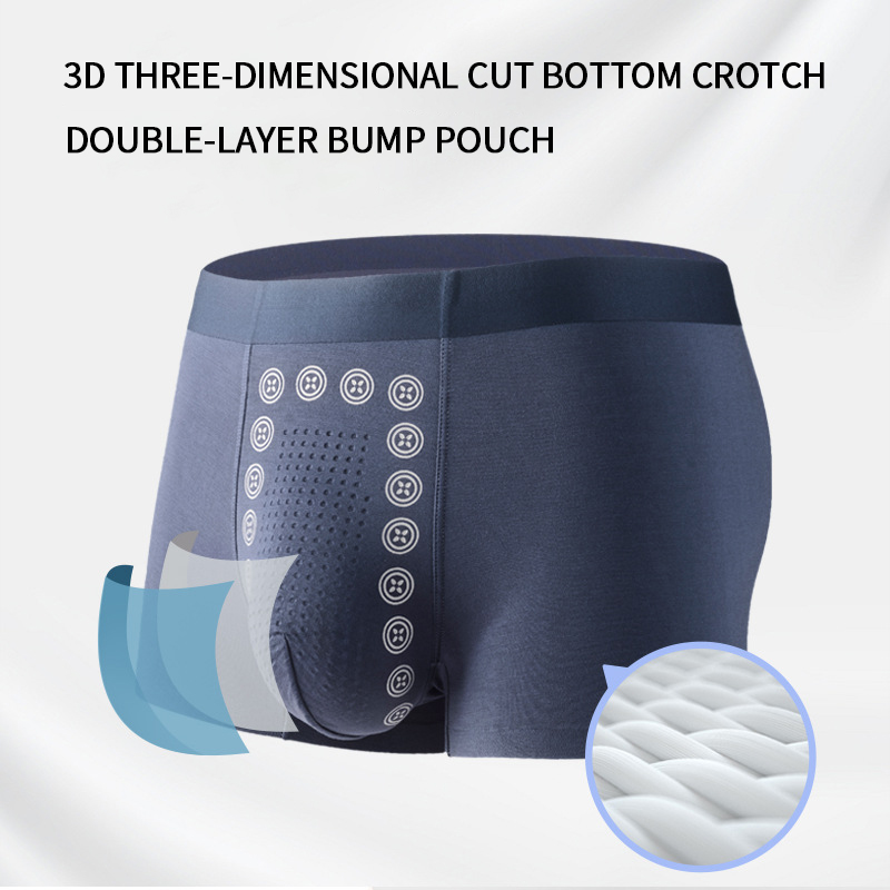 High-Quality ECOGARMENTS Negative ion 60S modal breathable men's big size boxer underwear Manufacturers, Supplier