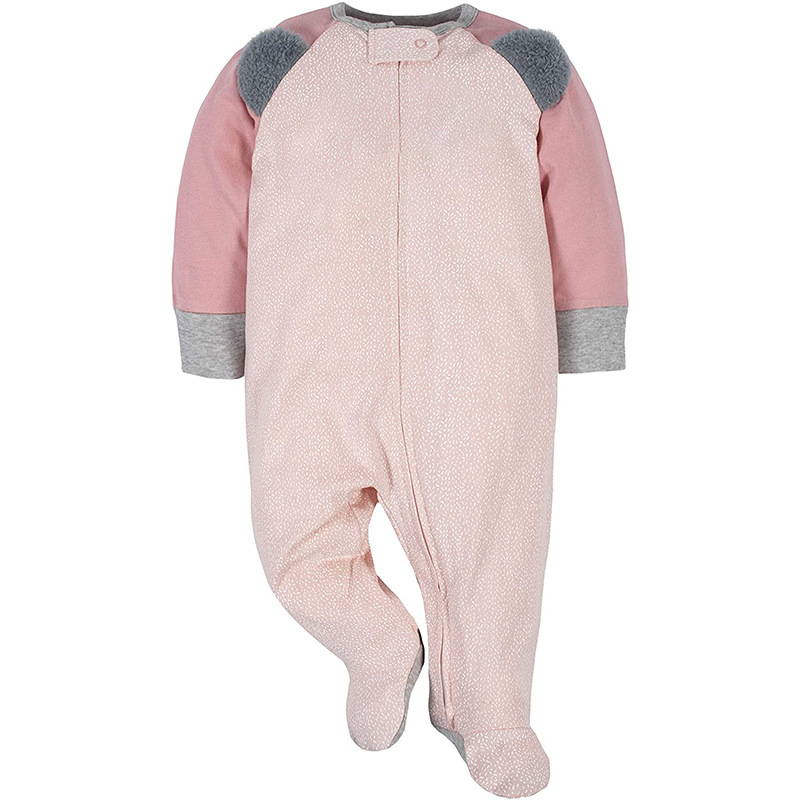 OEM ECOGARMENTS Amazon Baby Padded Romper Long Sleeve Cotton Romper Supplier, Product