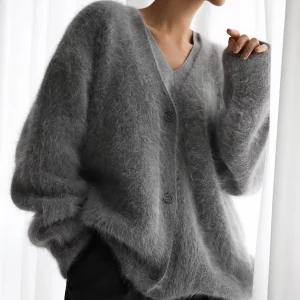 Mohair Knit Cardigan Sweater Hungary