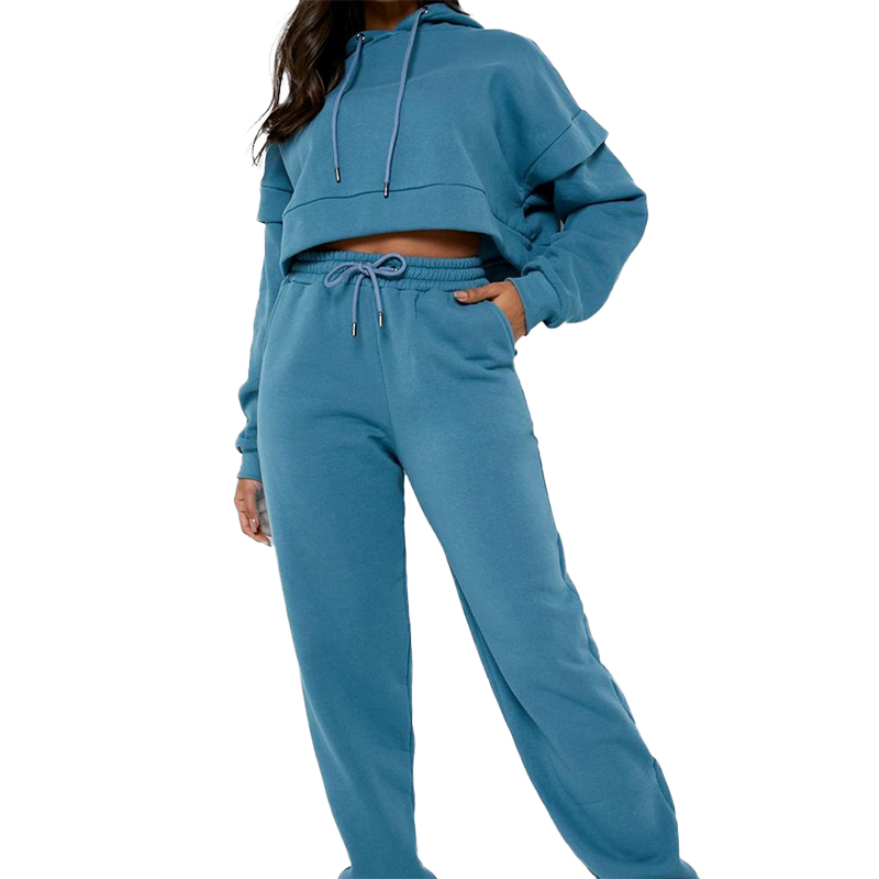 OEM ECOGARMENTS SHOULDER DETAIL HOODED TRACKSUIT Quotes, Exporters