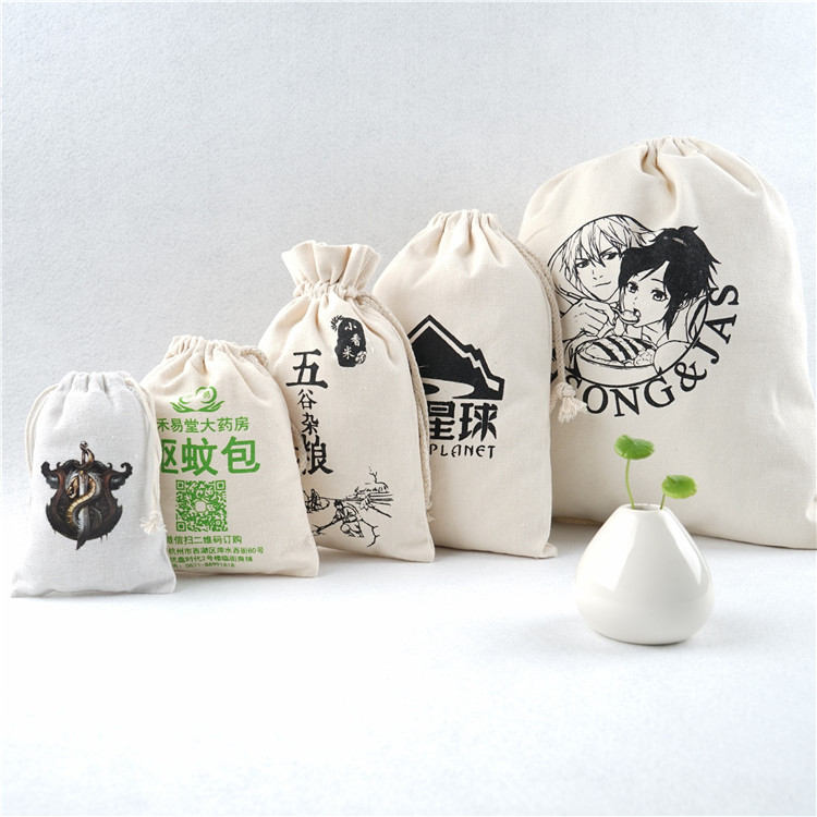 Best Cotton and Linen Custom Logo Drawstring Bags Suppliers, Factories