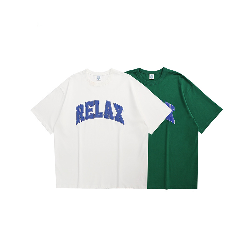 OEM ECOGARMENTS 265g suede foam letters cityboy tide short-sleeved T-shirt men Suppliers, Factory