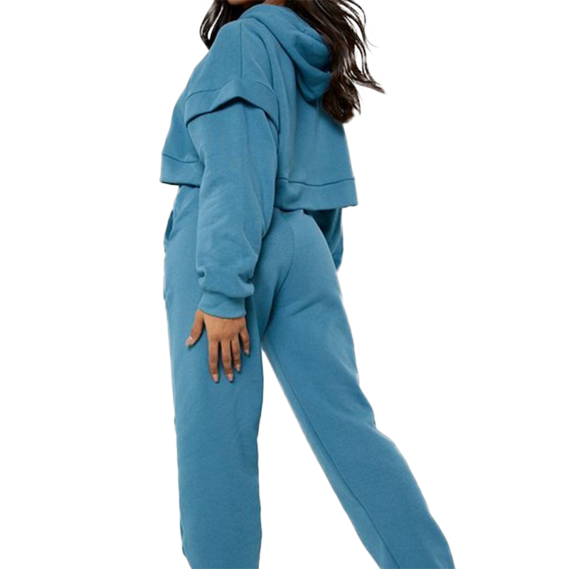 OEM ECOGARMENTS SHOULDER DETAIL HOODED TRACKSUIT Quotes, Exporters