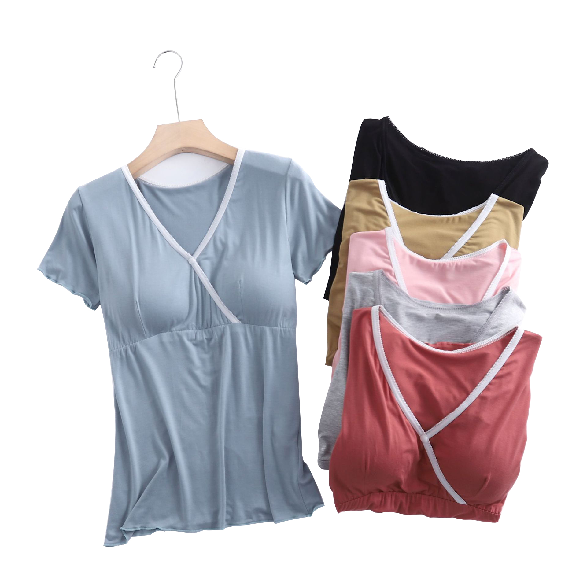 Cheap Summer Thin Modal Pregnant Women's Short-sleeved T-shirt Nursing Clothes Top Manufacturers, Company