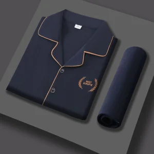 Wholesale Cotton Pajamas Men Loungewear Set