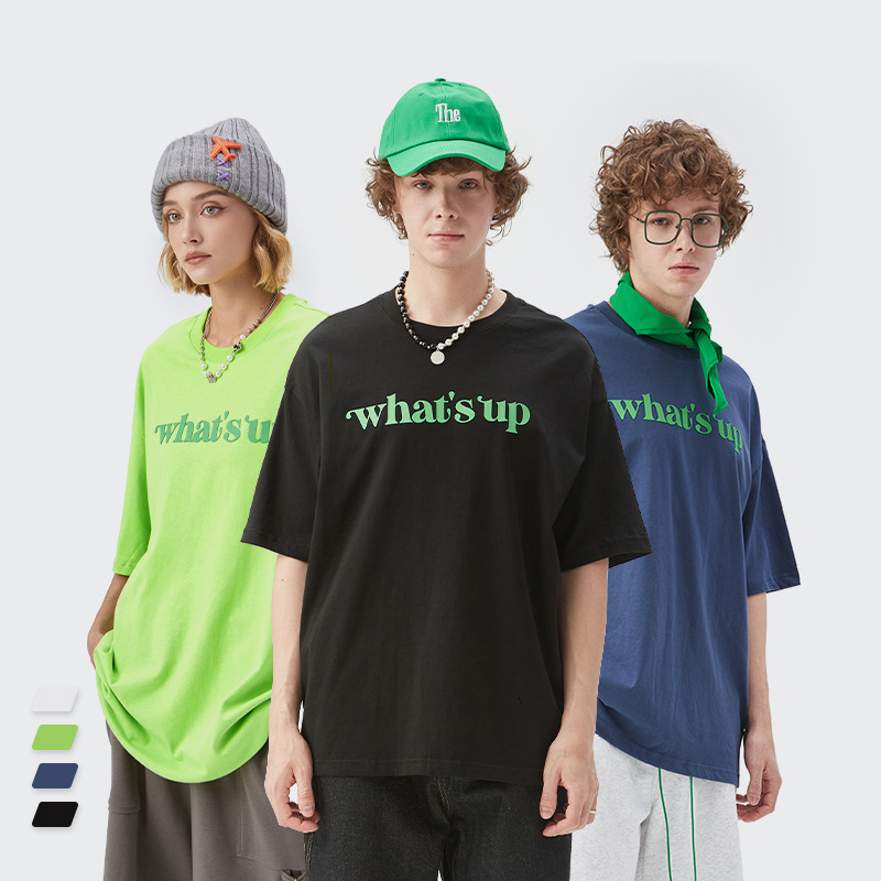 Wholesale ECOGARMENTS Alphabet print street fashion T-shirt short-sleeved men Factories, Service