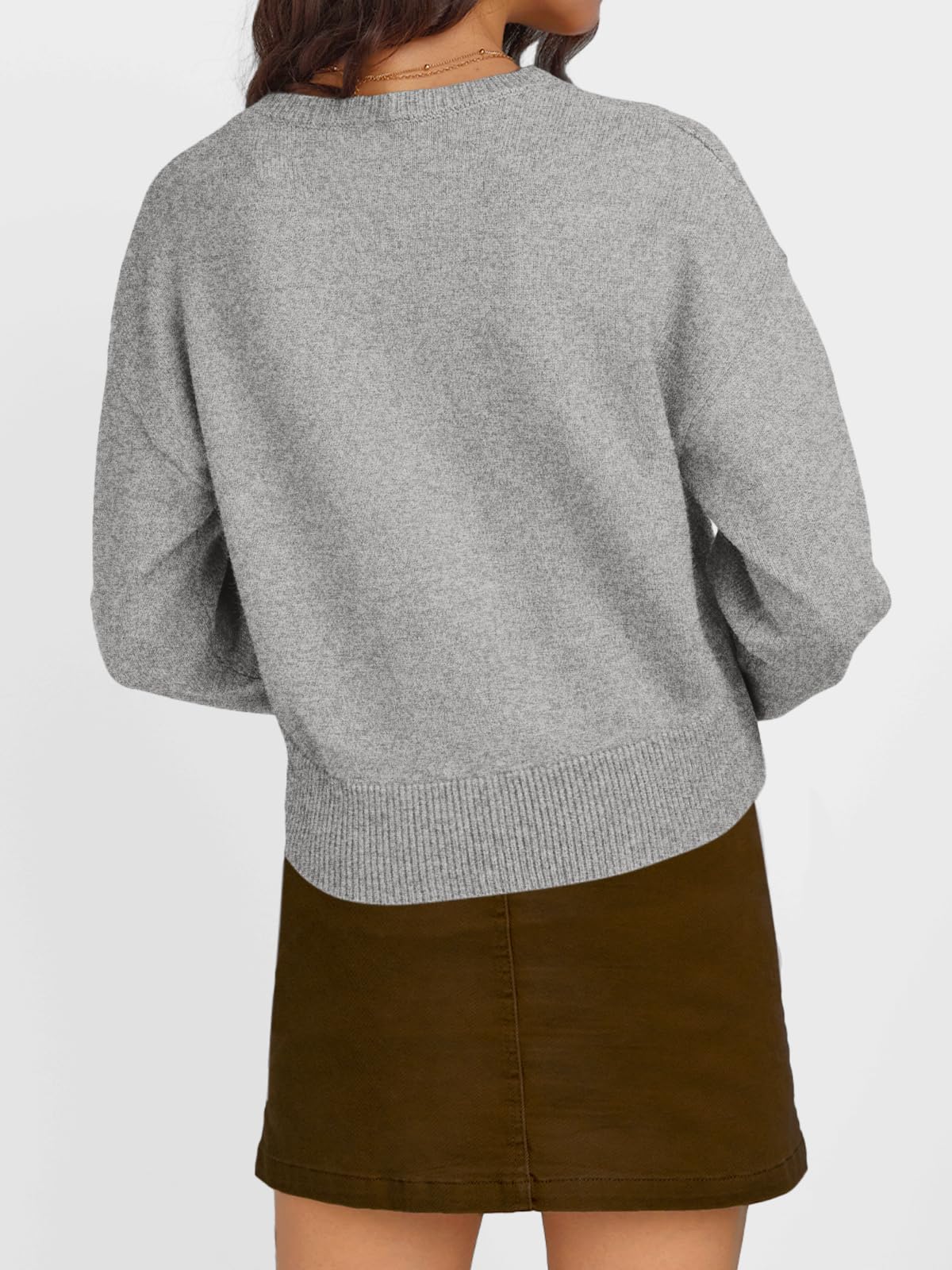 Premium cashmere-blend sweater detail