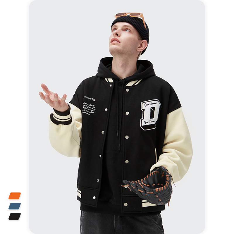 Famous ECOGARMENTS High quality college towel embroidered alphabet baseball uniform jacket men Exporter, Product