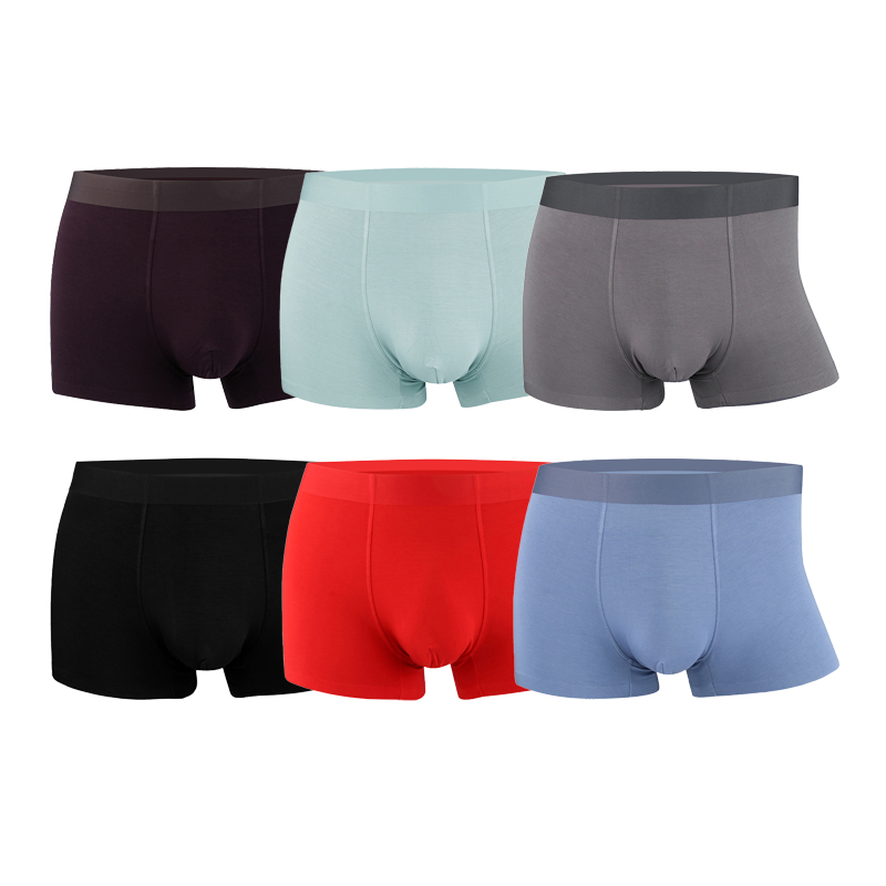 OEM ECOGARMENTS 50 Sticks Seamless Modal Red Mid Waist Breathable Solid Color Large Size Men's Boxer Pants Suppliers, Quotes