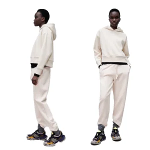 Famous ECOGARMENTS HOODED RIB SWEATSHIRT WITH BAMBOO FABRIC