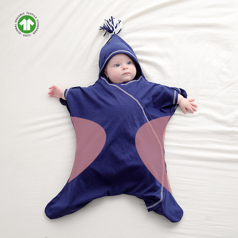 Wholesale ECOGARMENTS Organic Cotton Anti-jump Anti-kick Split Thin Hooded Newborn Sleeping Bag Product, Products
