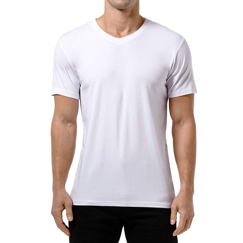 OEM Men's 95%Bamboo 5%spandex T-Shirts V neck Undershirt Print Logo For summer  tops Plus Size Tee Suppliers, Quotes