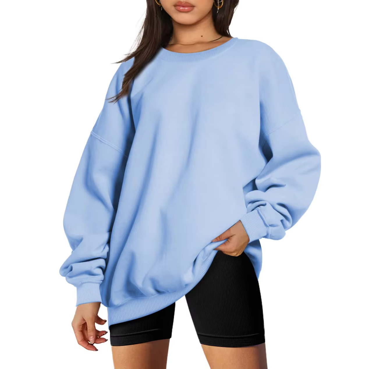 High-Quality Womens Oversized Sweatshirts Hoodies Fleece Crew Neck Pullover Sweaters Casual Comfy Fall Fashion Outfits Clothes Suppliers, Factory