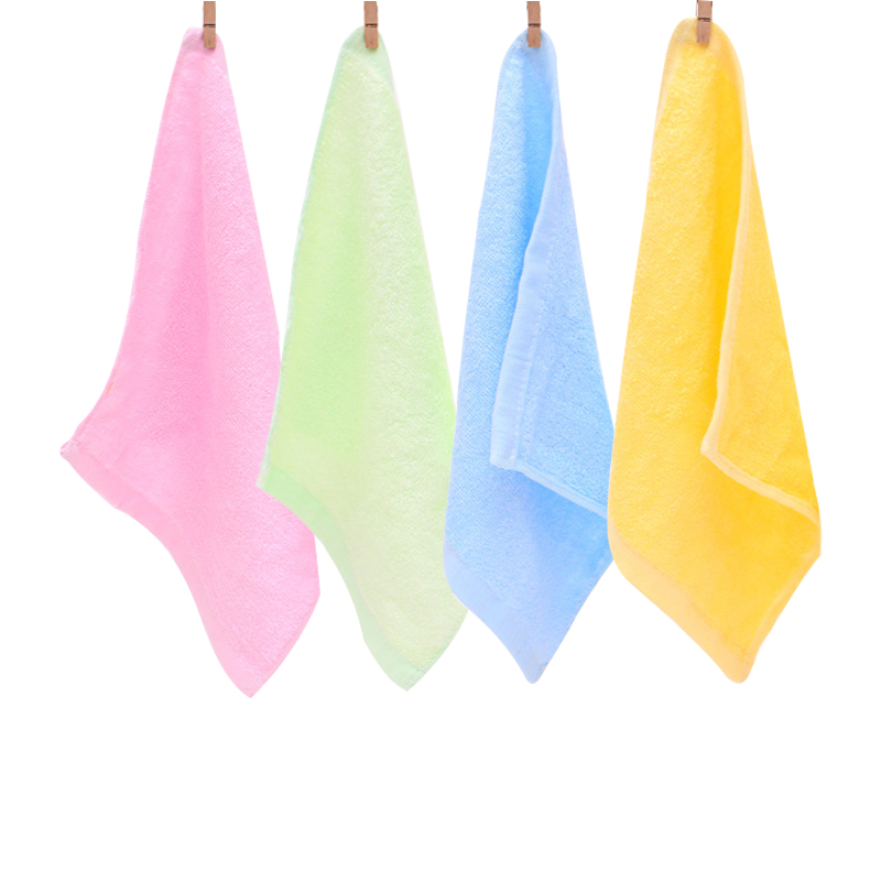 China 25*25cm Bamboo Fiber Baby Saliva Towel Custom Embroidery LOGO Kindergarten Children's Small Towel Factories, Product
