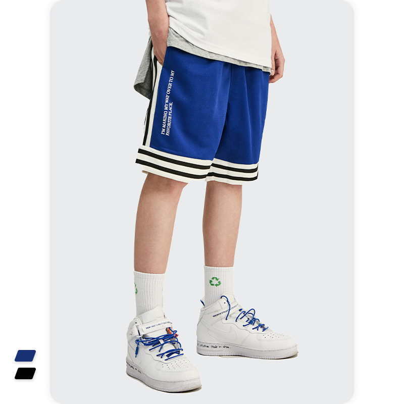China Side Stripe Men's Elastic Waist Tie Loose Sports Shorts Manufacturer, Pricelist