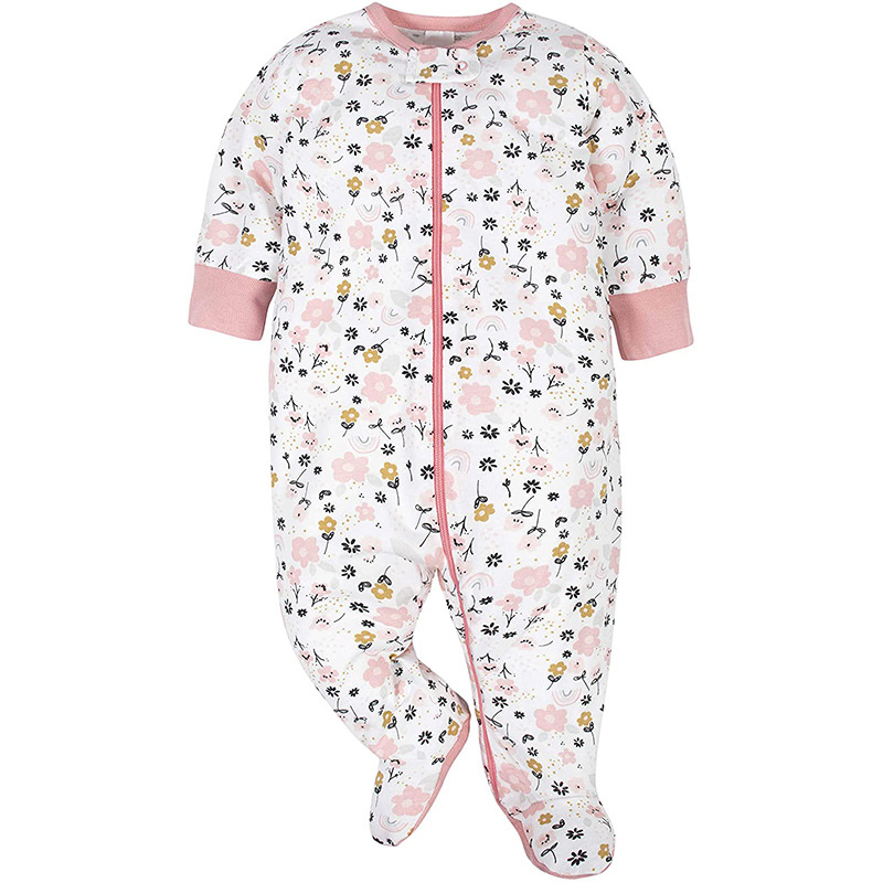 OEM ECOGARMENTS Amazon Baby Padded Romper Long Sleeve Cotton Romper Supplier, Product