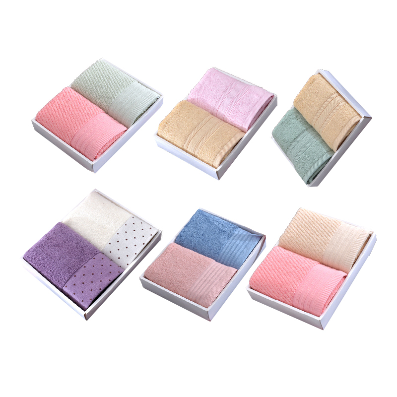 OEM Two Towels With Gift Box Cotton Bamboo Fiber Company Gifts Souvenirs Manufacturer, Service