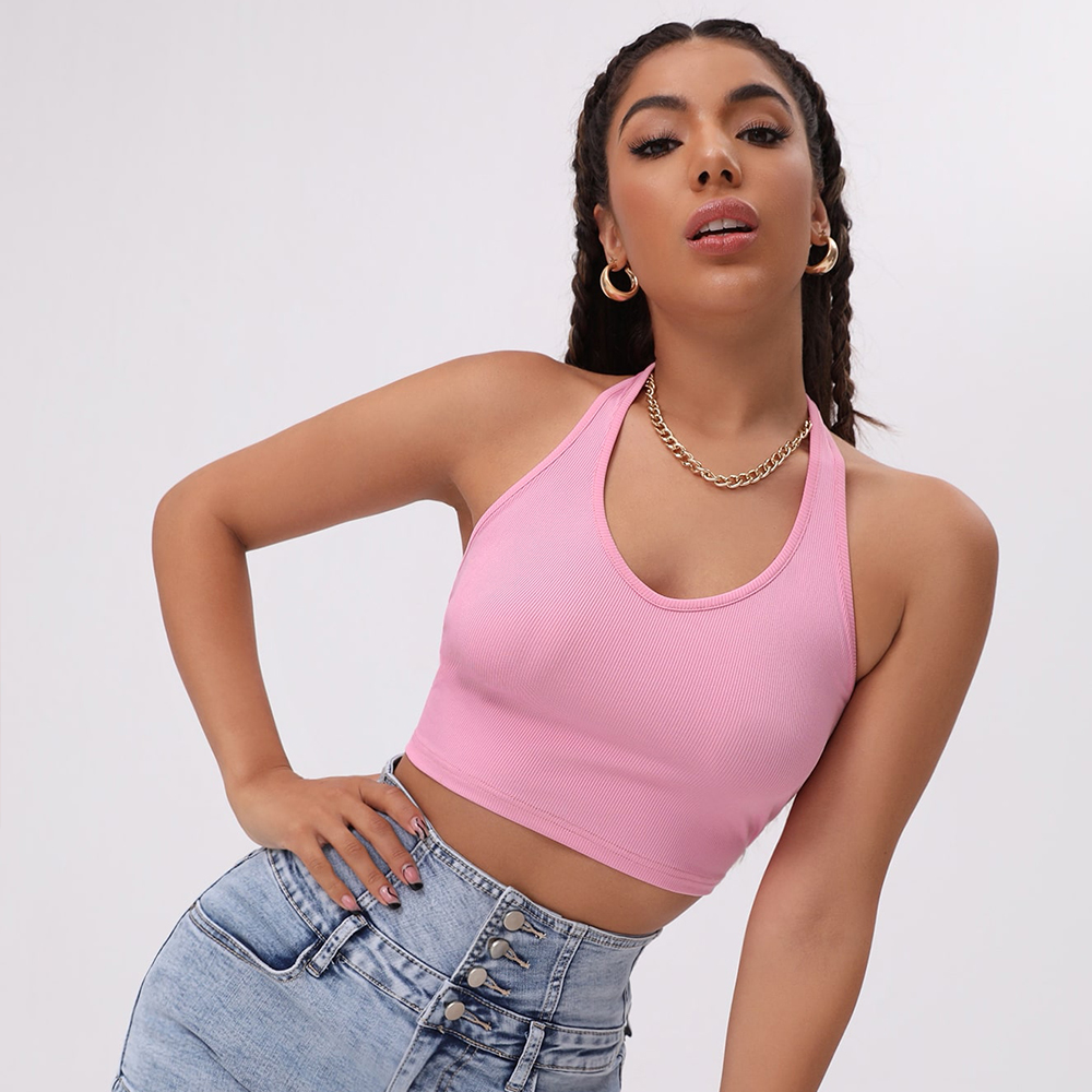 Wholesale Solid Rib-knit bamboo Crop Top Quotes, Exporters