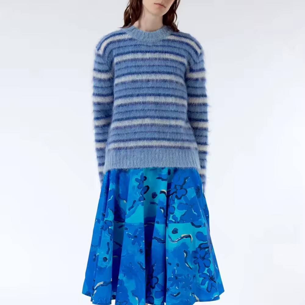 Wholesale 2026 Best Supplier Custom Knitted Sweaters High-Quality European-Style Knitted Breathable Women's Sweaters Wholesale Price Soft Skin-Friendly Mohair Sweaters Quotes, Company