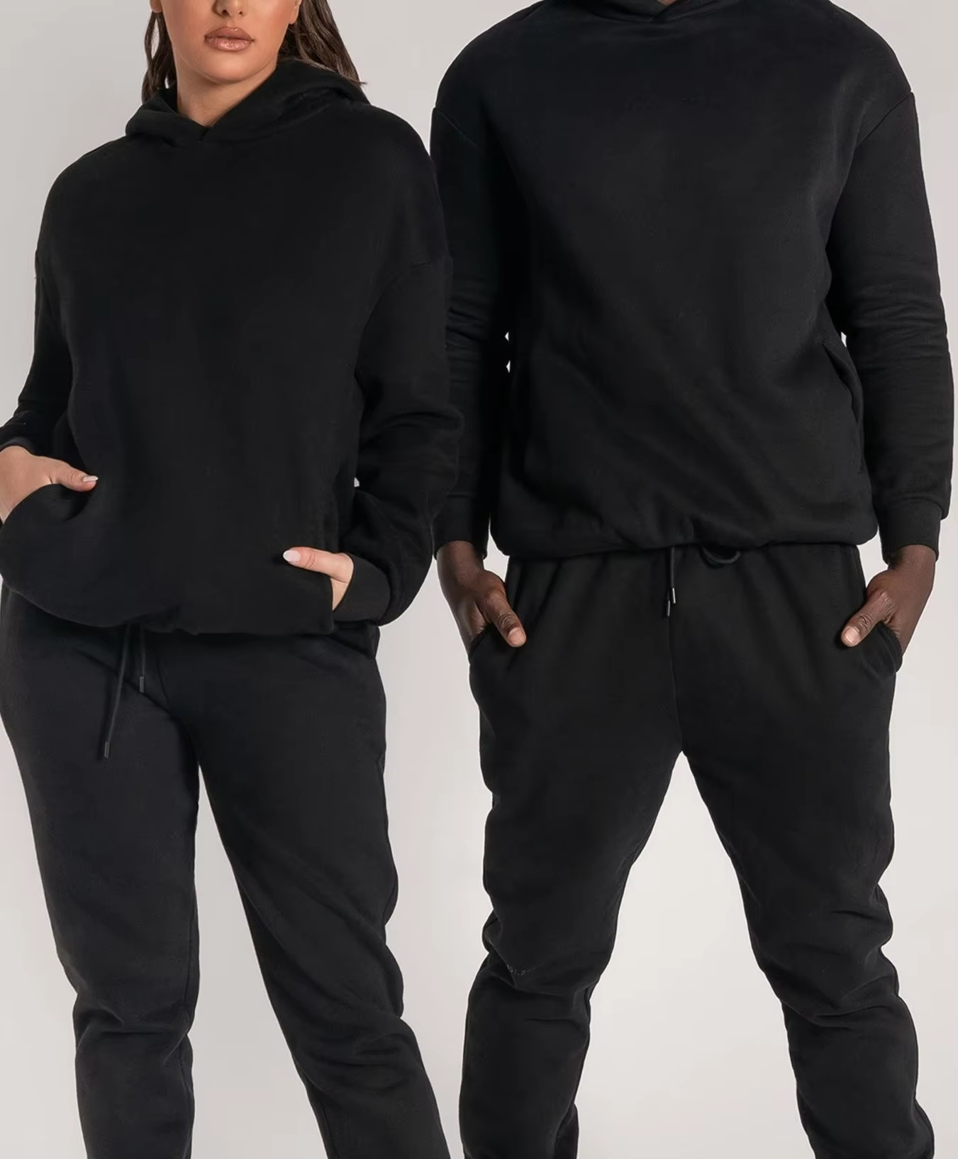 Famous custom sweatsuits with logo wholesale cotton two piece tracksuit jogging for women men sweatsuits unisex sets black hoodie Suppliers, Quotes