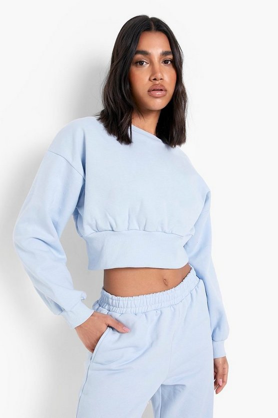High-Quality ECOGARMENTS BALLOON SLEEVE CROPPED SWEATER TRACKSUIT Factory, Exporters
