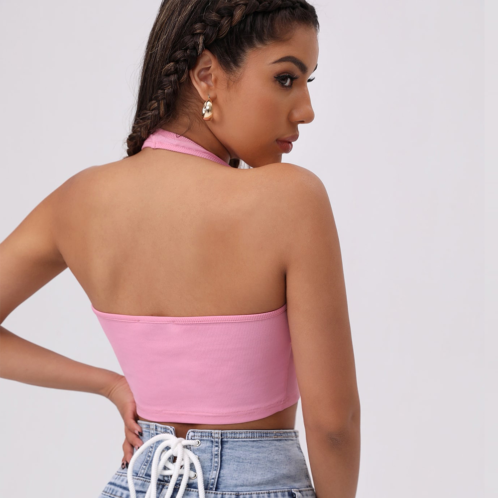Wholesale Solid Rib-knit bamboo Crop Top Quotes, Exporters