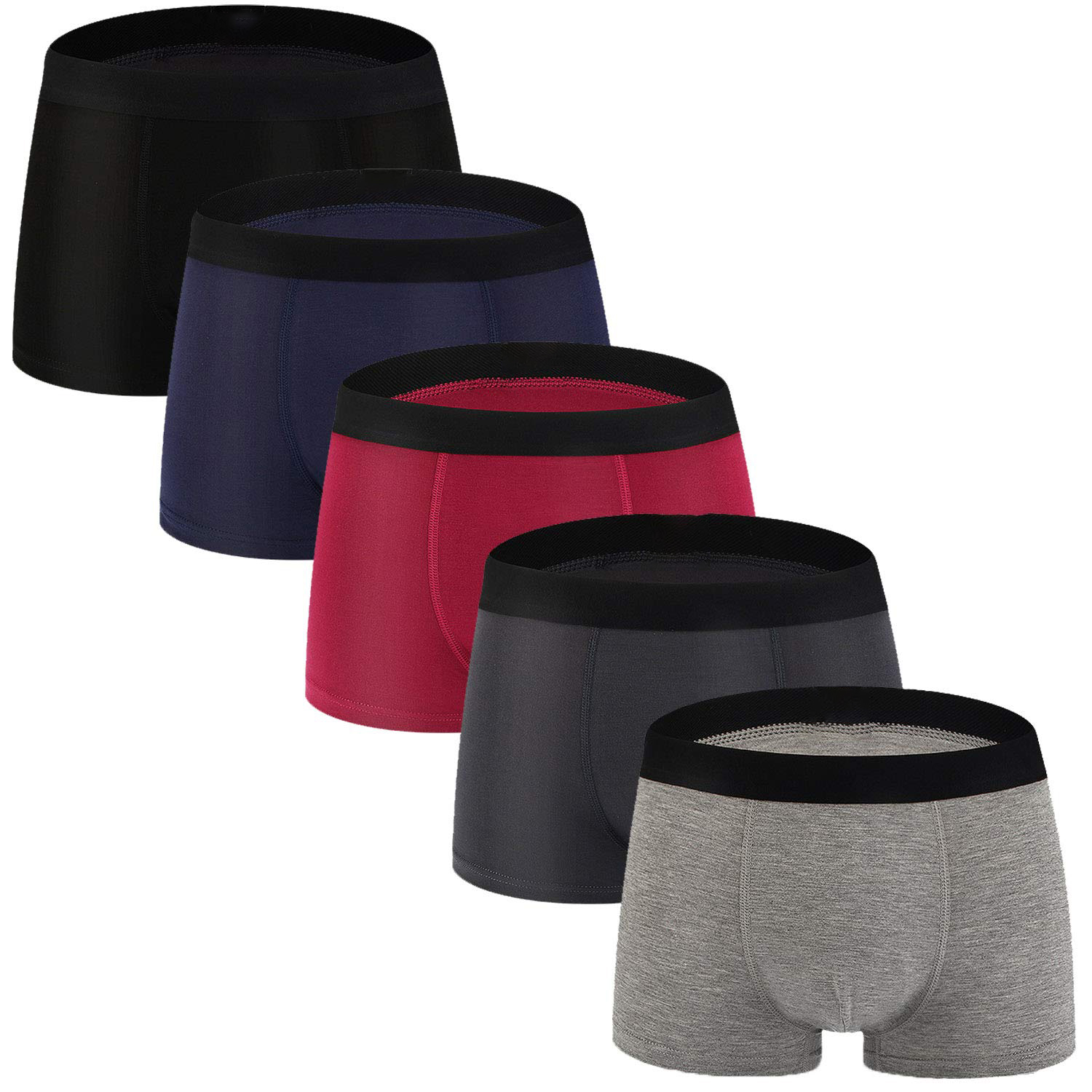 Men's Underwear Soft Bamboo Boxer Briefs (21)