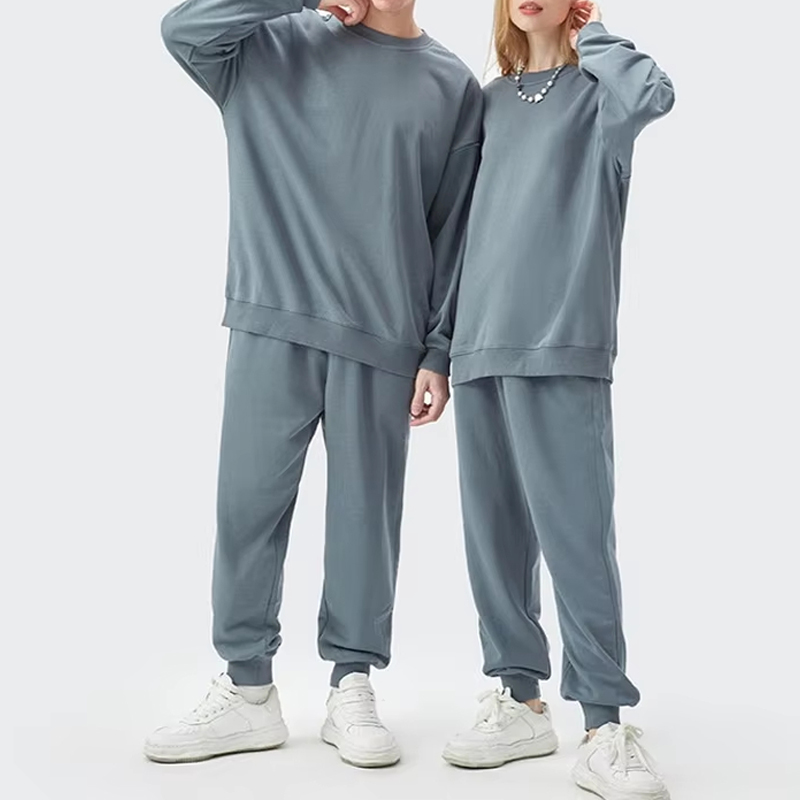 OEM Custom Crew Neck 100%Cotton Sweat Suit Sportswear Tracksuits Men Women Unisex Training Wear print Logo Factories, Pricelist