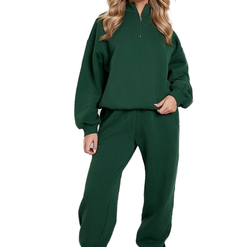 OEM ECOGARMENTS OVERSIZED HALF ZIP TRACKSUIT WITH BAMBOO FABRIC Suppliers, Product
