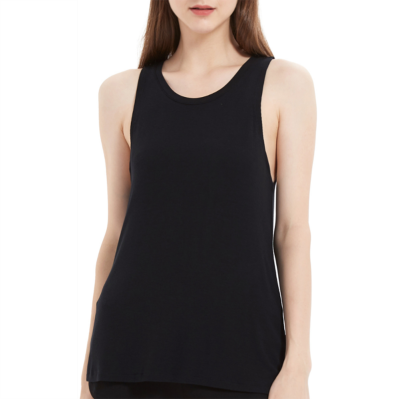 Cheap Custom Ladies Ribbed Bamboo Tank Top  Printed Embroidered Logo Plus Size Women's Eco Friendly Sustainable Tee Supplier, Quotes