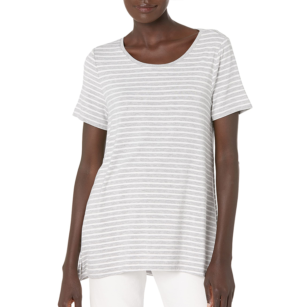 China Women's Relaxed-Fit Short-Sleeve Scoopneck Swing Tee Factories, Product