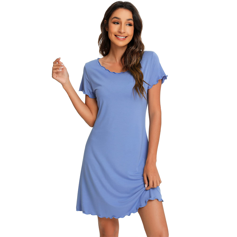 OEM Bamboo Sleep Shirts Short Sleeve Sleepwear Product, Service