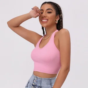 Wholesale Solid Rib-knit bamboo Crop Top Quotes