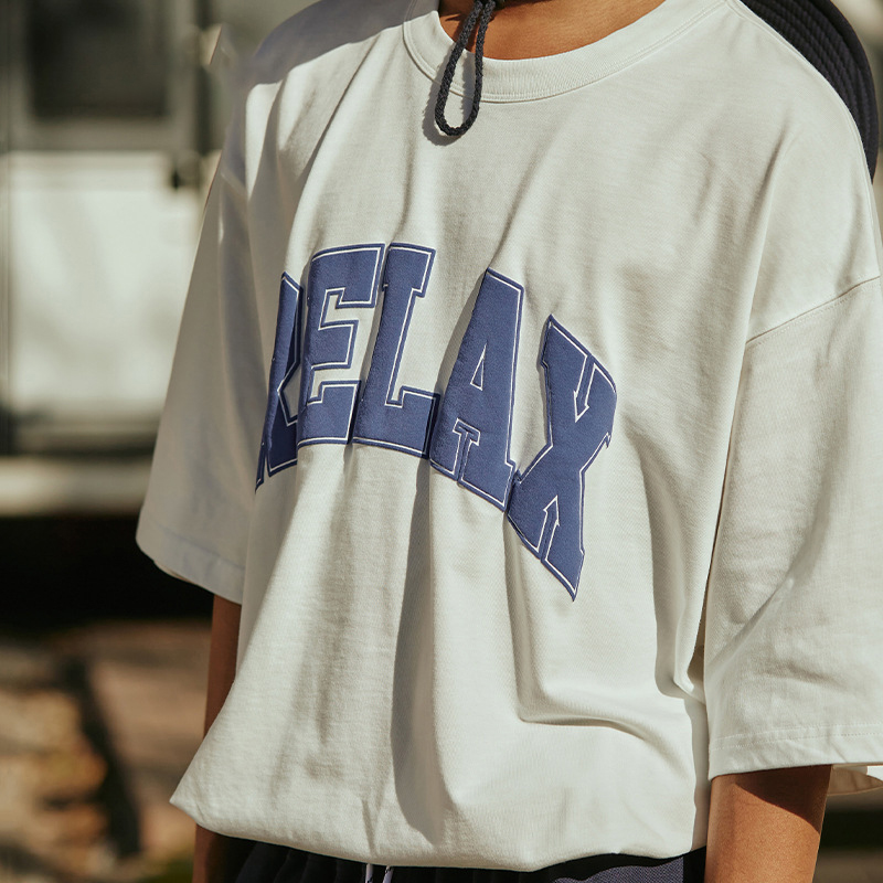 OEM ECOGARMENTS 265g suede foam letters cityboy tide short-sleeved T-shirt men Suppliers, Factory